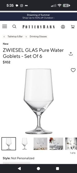 ZWIESEL GLAS Pure Water Goblets - Set of 5. City of Orange 🍊