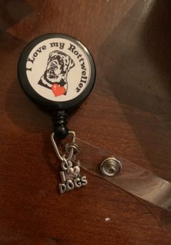 Rottweiler badge reel
