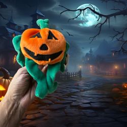 Vintage 1998 Ty Beanie Baby 7" Pumpkin the Pumpkin Halloween Jack-o-lantern MWMT