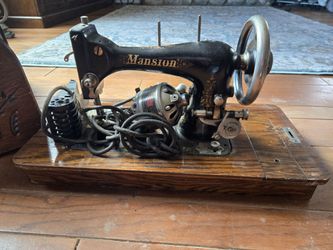 Antique Mansion sewing machine in case
