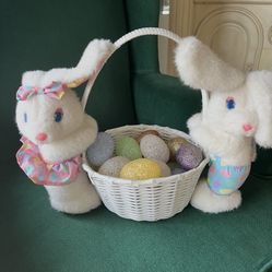 Double Easter Basket Filled With Eggs