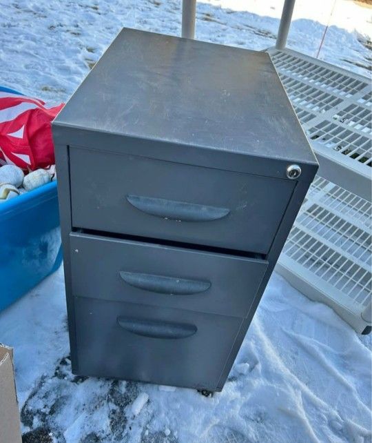 Metal file cabinet