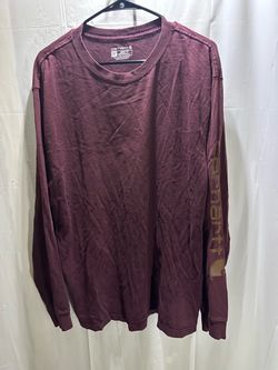 Carhartt Loose Fit Long Sleeve Crew Neck T-Shirt Burgundy Men's L TK0231-M