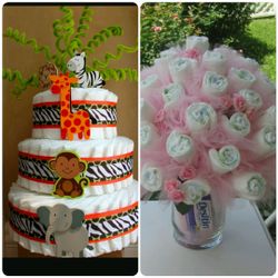 Diaper Cakes and Baby Shower Gifts
