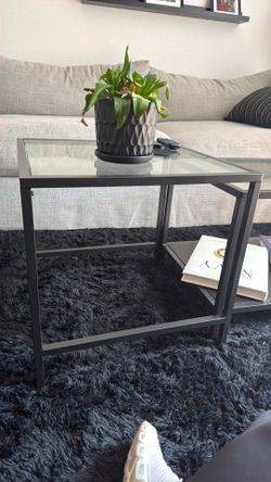 Glass coffee table