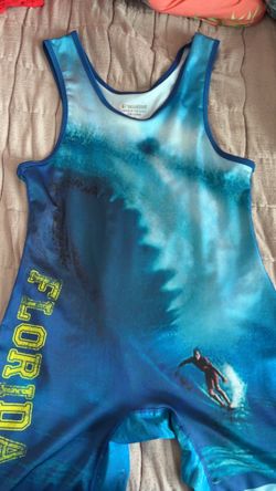 BRAND NEW Blue & yellow Florida WRESTLING SINGLET XL #florida #summer