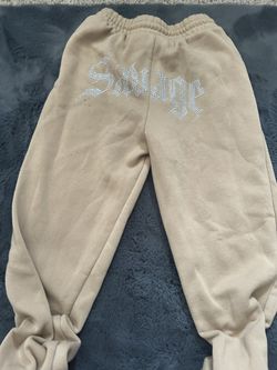 Cream and white savage sweats