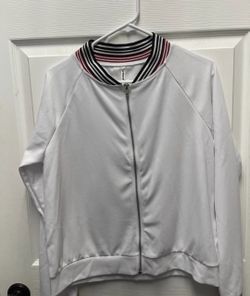 TRESICS ZIP UP JACKET WHITE RES STRIPES SIZE L