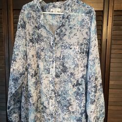Liz Claiborne Sheer Floral Blouse