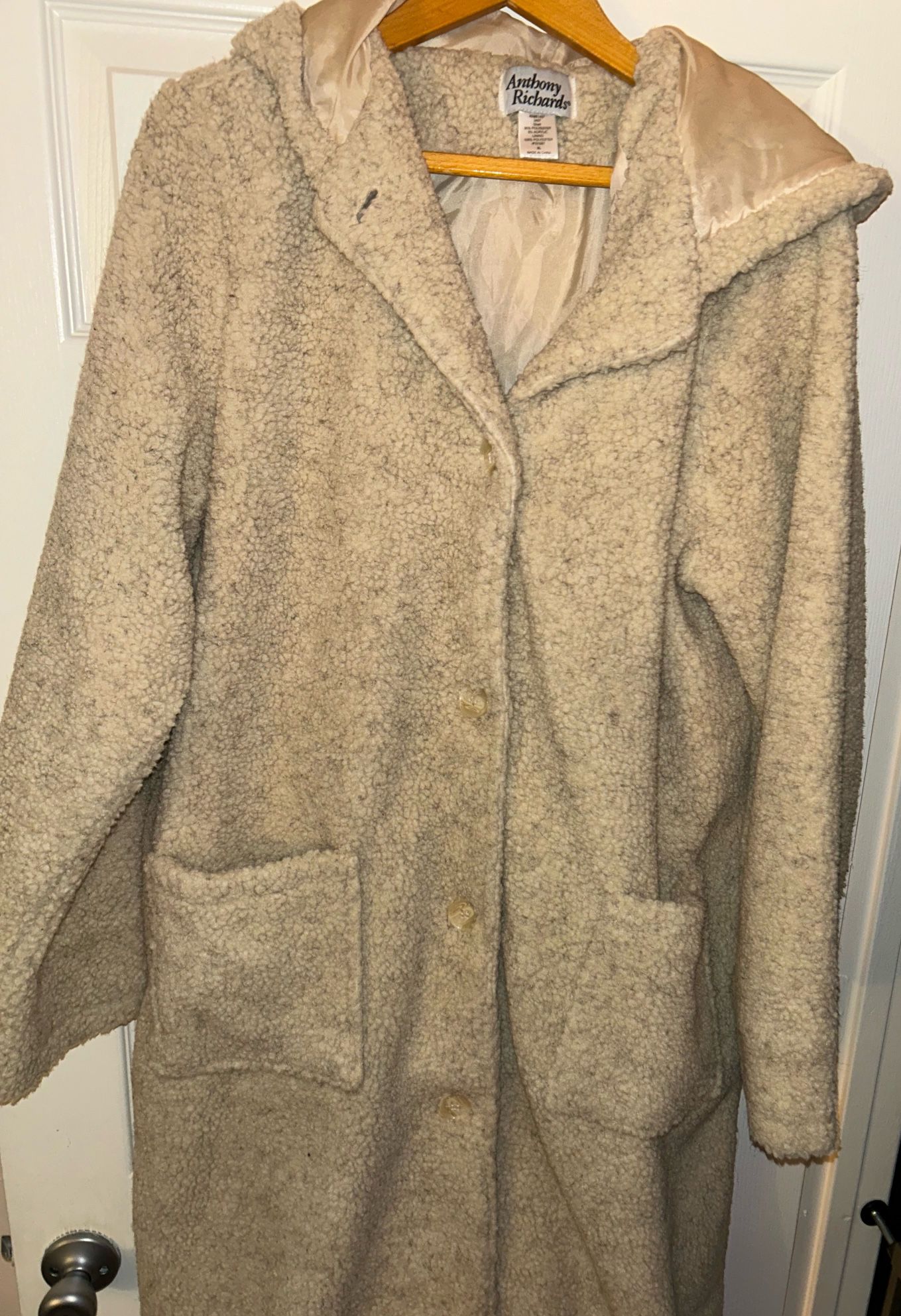 Ladies full length shearling coat 