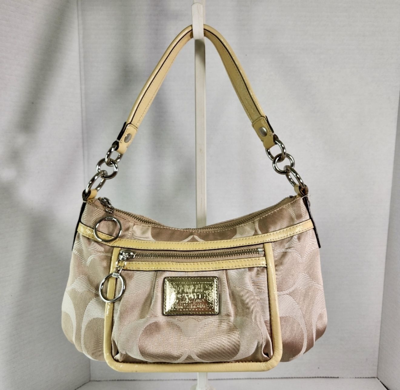 COACH 14562 Signature Poppy Op Art Purse & matching wristlet