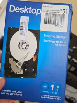 New 1TB spinny desktop hard drive