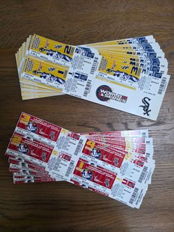 2005 World Champion Chicago White Sox ALDS and ALCS ticket sheets. $35 for the ALDS and $45 for ALCS.  $75 shipped for one of each. Multiples availabl