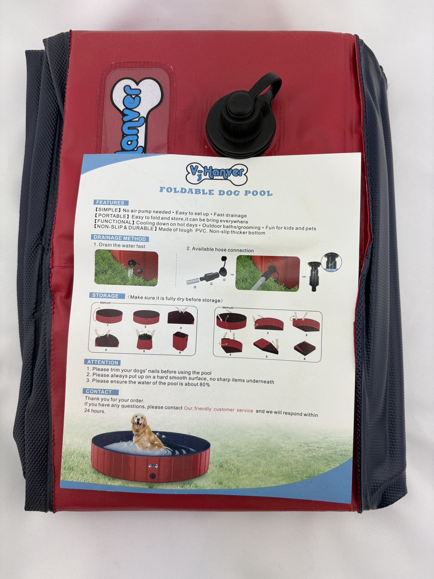 Folding Dog Pool. Brand New Never Used.