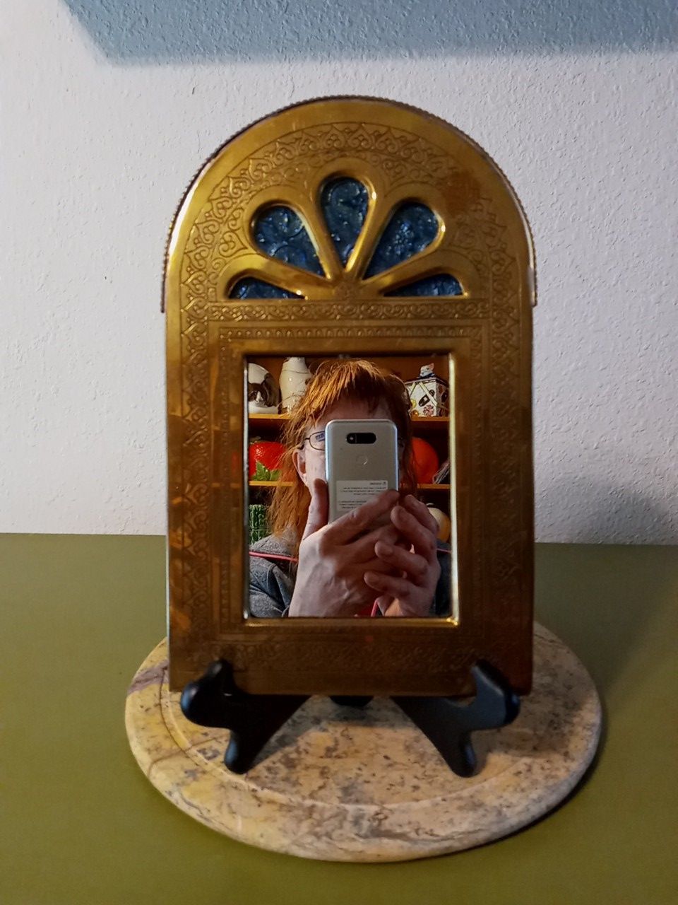 Brass Framed Wall Mirror