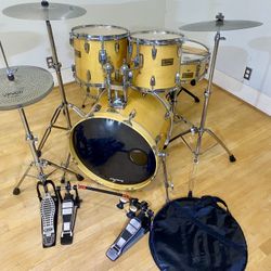 Maple Infinity 5 Piece Complete Drum Set New Quiet Cymbals PDP 2leg Hihat Double Pedal Throne $475 Cash In Ontario 91762 Stick Key Cymbal Bag 