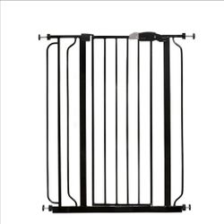 Regalo Easy Step Extra Tall Walk Thru Baby Safety Gate, Fits Openings 29in Black