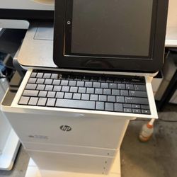HP Color LaserJet Enterprise Flow MFP M681 — 5-Drawer Color Printer with Finisher & Keyboard