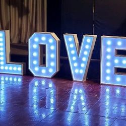 4ft High Marquee Wedding Love Letters