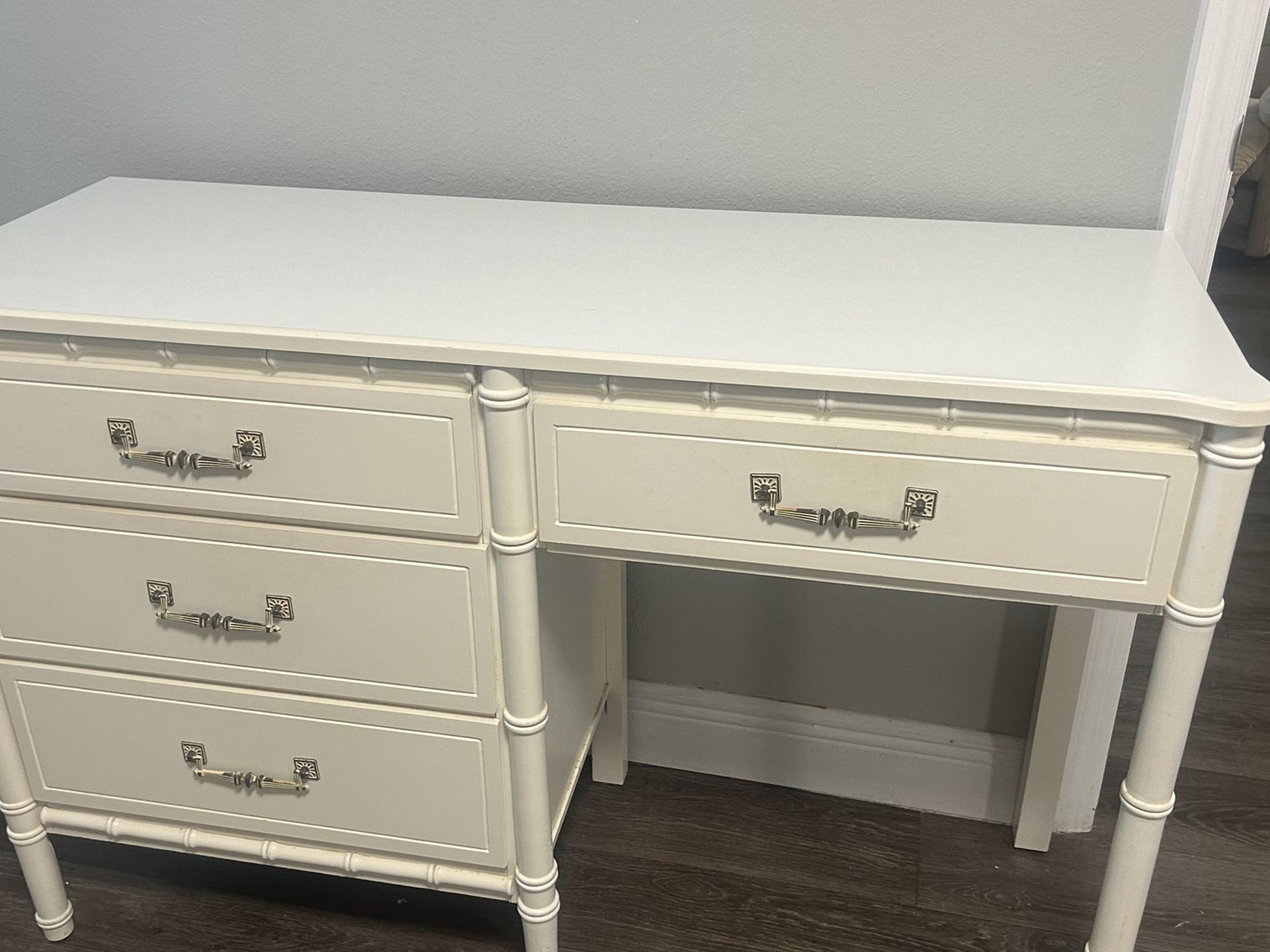 White Desk And Matching Chair