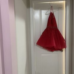 Short, Red Dress