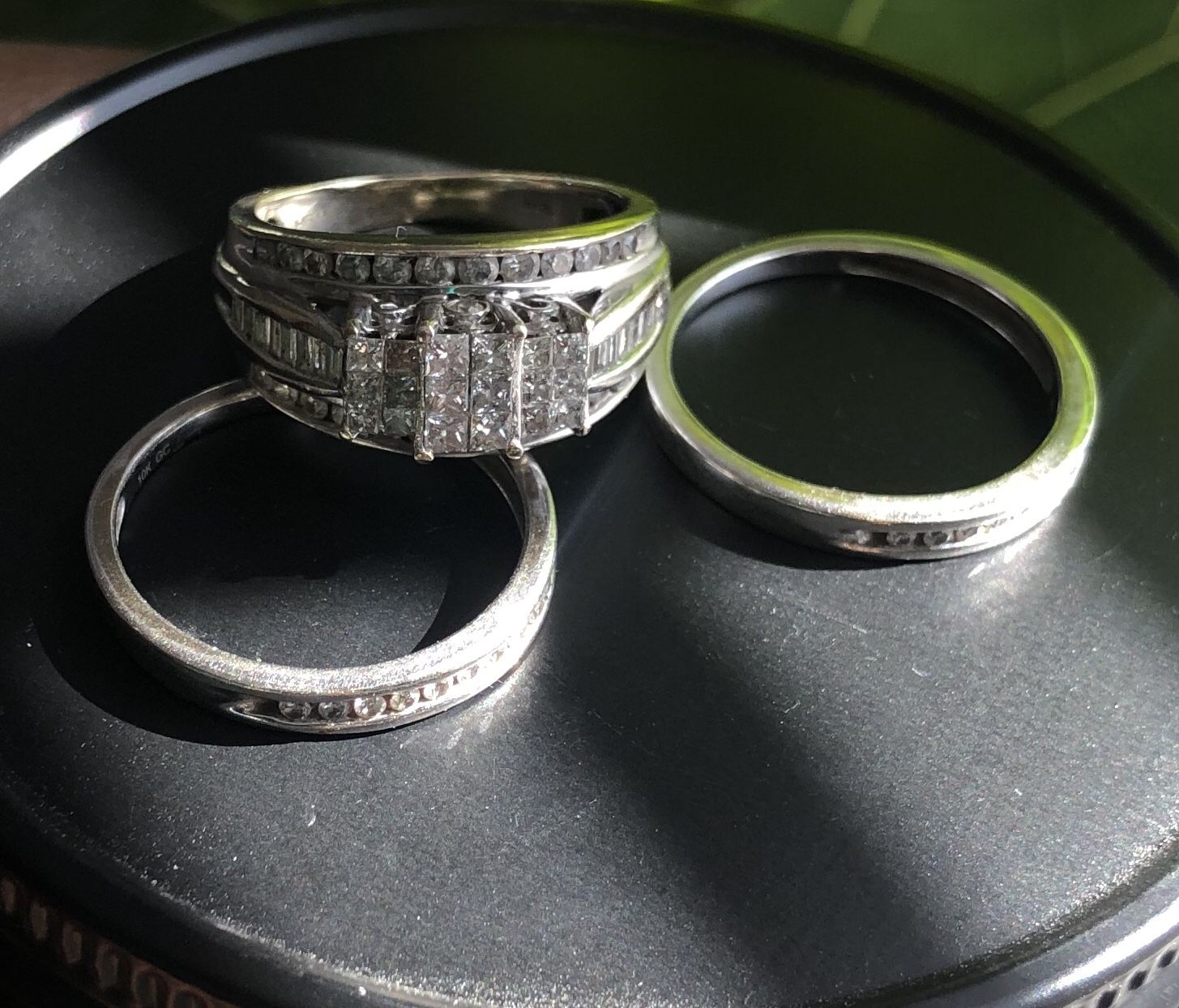 10k wedding ring and bands $500