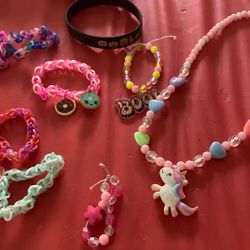 necklace $2 and bracelet $1 each