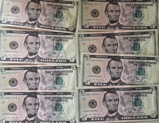 Rare Sequential 8-$5 bills