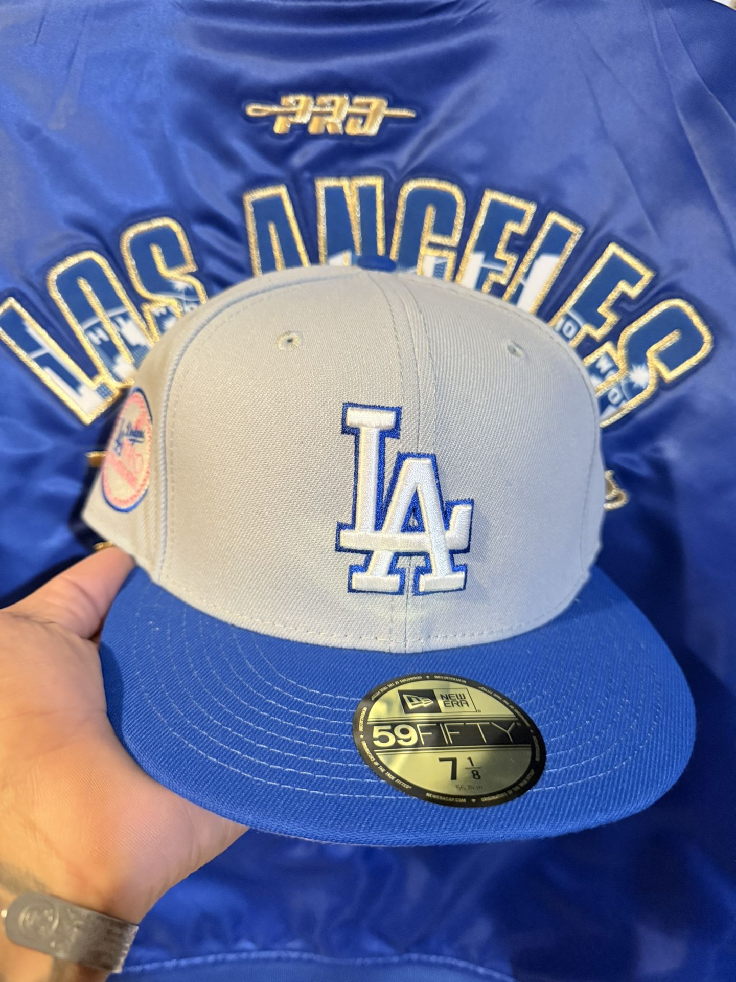 Dodgers Gray Blue New Era Side Patch 1980 All Star Game Hat Cap