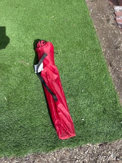 Red Folding Camping Chair with Cup Holder and Carry Bag