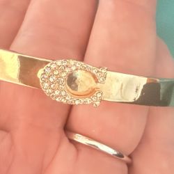 Rose Gold Coach Bangle Bracelet