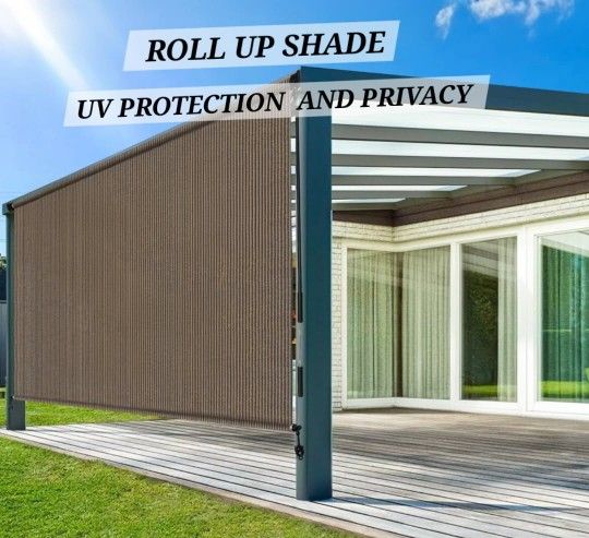 7Ft Patio Roll Up Shade