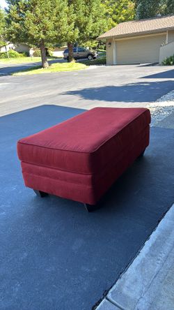 Cloth covered ottoman