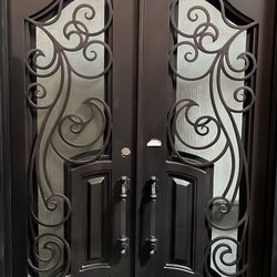 Factory Direct Wrought Iron Doors Started from 95/sq ft