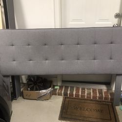 Queen/double Cloth Headboard And Frame