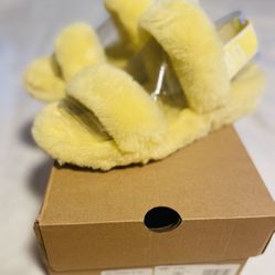 Yellow UGG Slides Size 7 