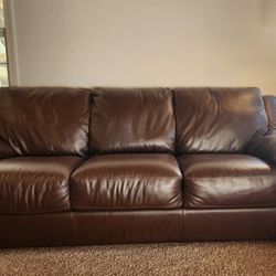 2 EUC leather couches