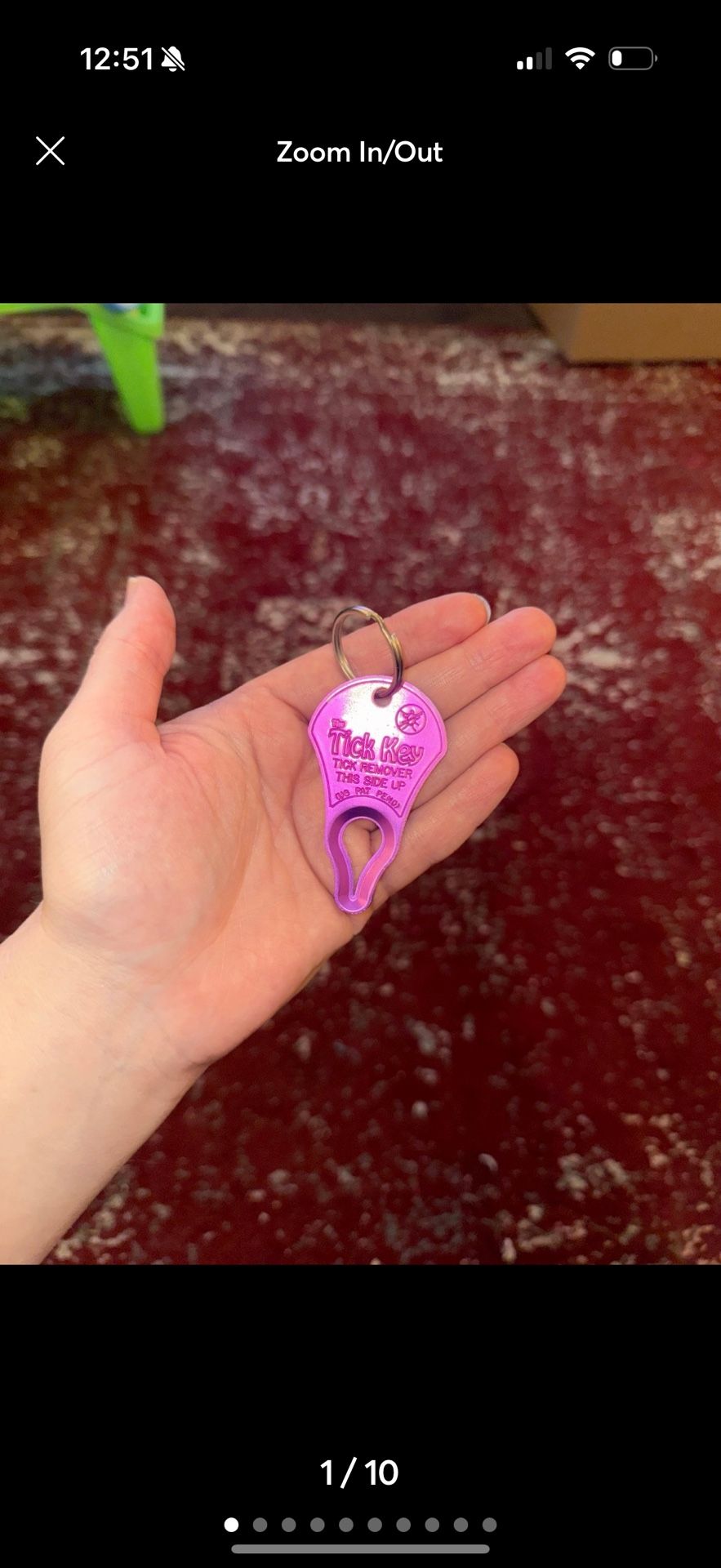 The Original Tick Key Tick Detaching Device Portable tool