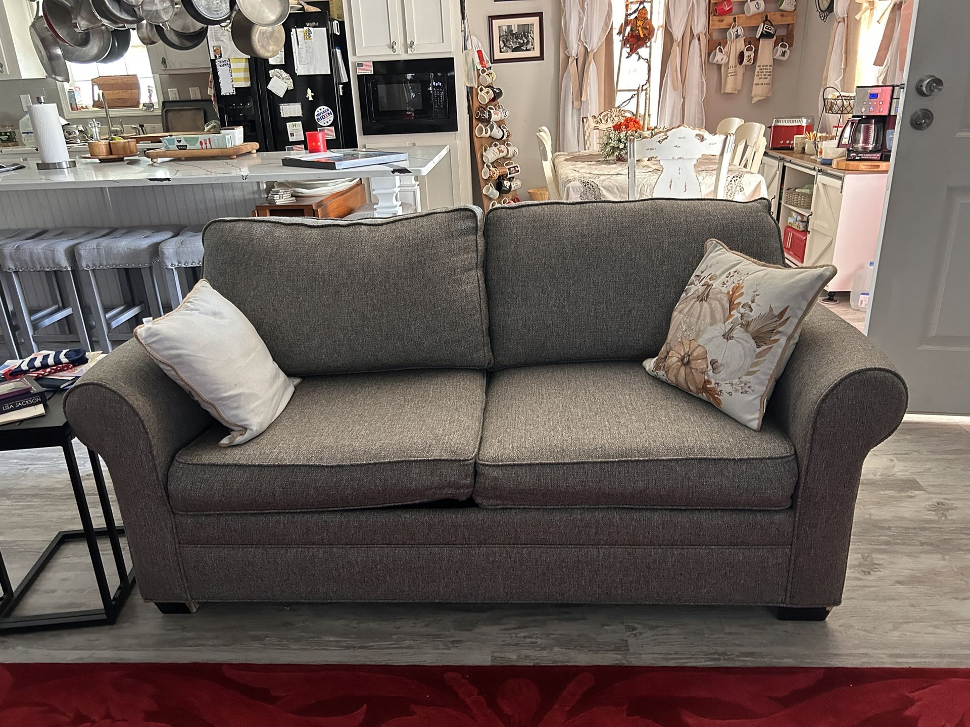 2 Cushion Sofa Bed Gray