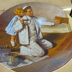 Knowles Norman Rockwell Bradford Exchange Plate "The Veteran" 1988 w/ Box