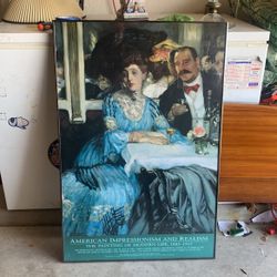 AT MOUQUIN'S NEW YORK RESTAURANT HIGH SOCIETY PAINTING BY WILLIAM GLACKENS - Large print