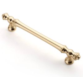 Asidrama Brushed Brass Cabinet Handles Set – 46 Pack (30 x 7.5”, 10 x 6.3”, 6 x 5”) Gold Brushed Brass Cabinet Pulls, Zinc & Brass Construction  Descr
