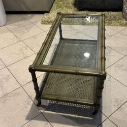 Vintage Bamboo Coffee Table