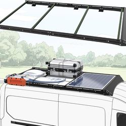 Adjustable Camper Van Roof Rack with T-Slot System Fit for Ford Transit 148" WB (Low/Medium/High Roof) | Multi-Functional Roof Rack for Kayaks, Side T