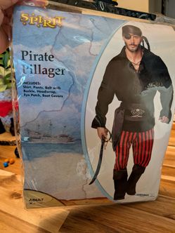 Spirit Pirate Pillager Adult Halloween Costume Small