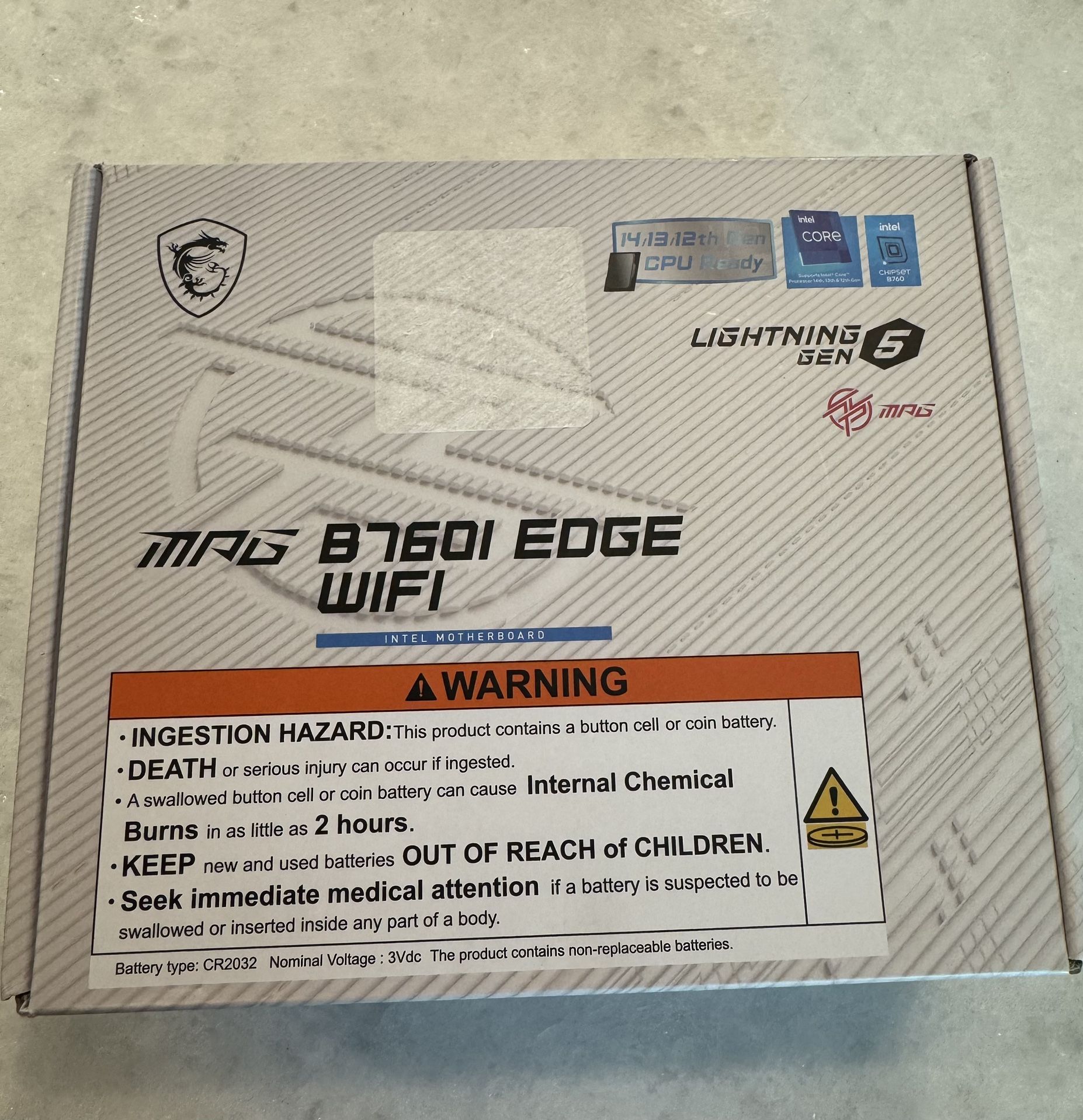 MSI MPG B760I Edge WiFi DDR5 LGA 1700 ITX Motherboard
