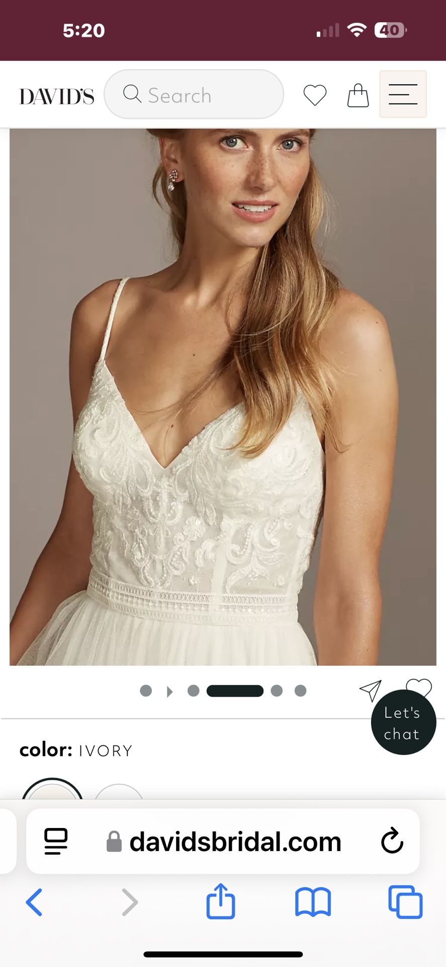 Bodice Tiered Chiffon A-Line Wedding Dress