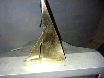 Brass sail boat