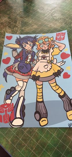 Autobot maid cafe art poster