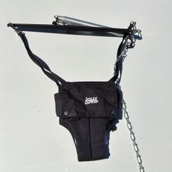 "Jolly Jumper" exerciser with a door clamp